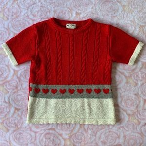 **MUST GO** Cute Winter Red Heart Sweater Top